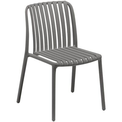 KETTLER Stapelstuhl LAGO aus Kunststoff; 55x56x80 cm (BxTxH); Sitz grau, Gestell grau; 4 Stück / Pack KETTLER Stapelstuhl LAGO aus Kunststoff; 55x56x80 cm (BxTxH); Sitz grau, Gestell grau; 4 Stück / Pack