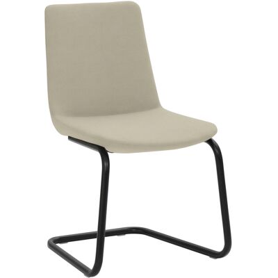 Mayer Sitzmöbel Freischwinger Stuhl Mikrofaser-Stoff; 53x54x87 cm (BxTxH); Sitz taupe, Gestell schwarz Mayer Sitzmöbel Freischwinger Stuhl Mikrofaser-Stoff; 53x54x87 cm (BxTxH); Sitz taupe, Gestell schwarz