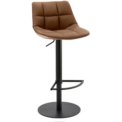 Mayer Sitzmöbel Barhocker höhenverstellbar Rautensteppung, Mikrofaser in Lederoptik; 48x49x79.5 cm (BxTxH); Sitz hellbraun, Gestell schwarz Mayer Sitzmöbel Barhocker höhenverstellbar Rautensteppung, Mikrofaser in Lederoptik; 48x49x79.5 cm (BxTxH); Sitz hellbraun, Gestell schwarz
