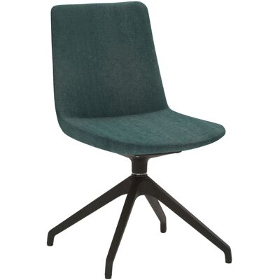 Mayer Sitzmöbel Freischwinger Stuhl Samt Stoff; 48x55x85 cm (BxTxH); Sitz petrol, Gestell schwarz Mayer Sitzmöbel Freischwinger Stuhl Samt Stoff; 48x55x85 cm (BxTxH); Sitz petrol, Gestell schwarz