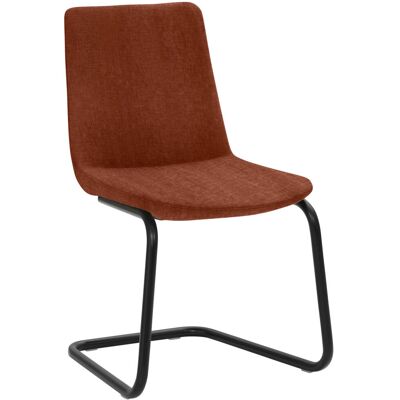 Mayer Sitzmöbel Freischwinger Stuhl Samt Stoff; 53x54x87 cm (BxTxH); Sitz rostbraun, Gestell schwarz Mayer Sitzmöbel Freischwinger Stuhl Samt Stoff; 53x54x87 cm (BxTxH); Sitz rostbraun, Gestell schwarz