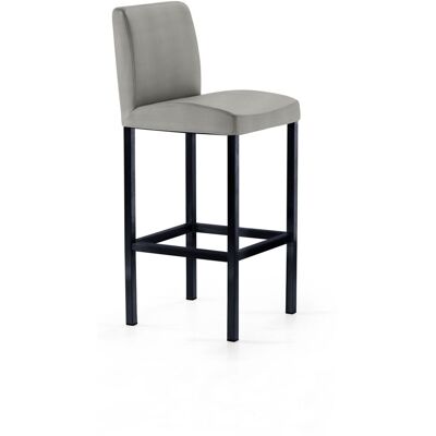Mayer Sitzmöbel Barhocker Barstuhl, Vierfuß, Mikrofaser in Lederoptik, bis 150 kg; 40x45x94 cm (BxTxH); Sitz grau, Gestell schwarz Mayer Sitzmöbel Barhocker Barstuhl, Vierfuß, Mikrofaser in Lederoptik, bis 150 kg; 40x45x94 cm (BxTxH); Sitz grau, Gestell schwarz