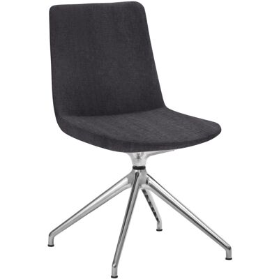 Mayer Sitzmöbel Freischwinger Stuhl Samt Stoff; 48x55x88 cm (BxTxH); Sitz anthrazit, Gestell edelstahl Mayer Sitzmöbel Freischwinger Stuhl Samt Stoff; 48x55x88 cm (BxTxH); Sitz anthrazit, Gestell edelstahl