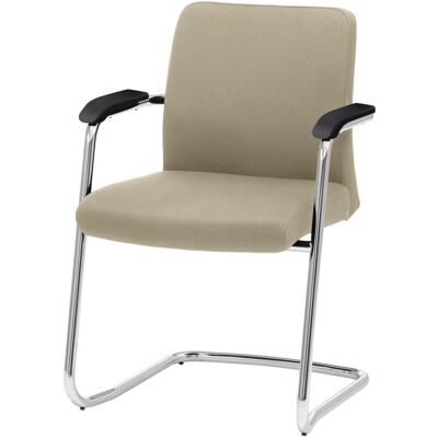 Mayer Sitzmöbel Konferenzstuhl Besucherstuhl Freischwinger; 60.5x58x86 cm (BxTxH); Sitz taupe Mayer Sitzmöbel Konferenzstuhl Besucherstuhl Freischwinger; 60.5x58x86 cm (BxTxH); Sitz taupe