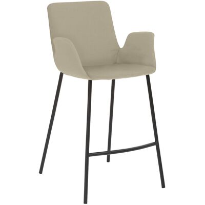 Mayer Sitzmöbel - 1222 - taupe - schwarzes Gestell - Barhocker Mayer Sitzmöbel - 1222 - taupe - schwarzes Gestell - Barhocker