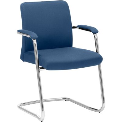 Mayer Sitzmöbel Konferenzstuhl Besucherstuhl Freischwinger; 60.5x58x86 cm (BxTxH); Sitz blau Mayer Sitzmöbel Konferenzstuhl Besucherstuhl Freischwinger; 60.5x58x86 cm (BxTxH); Sitz blau