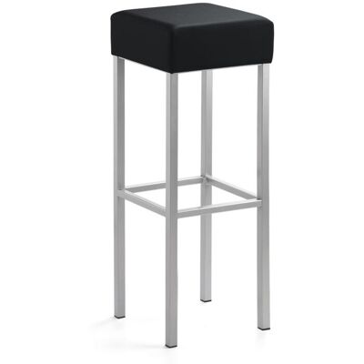 Mayer Sitzmöbel Extra-hoher Barhocker 89 cm, Vierfuß, Bezug Kunstleder; 34x34x92 cm (BxTxH); Sitz schwarz, Gestell silber Mayer Sitzmöbel Extra-hoher Barhocker 89 cm, Vierfuß, Bezug Kunstleder; 34x34x92 cm (BxTxH); Sitz schwarz, Gestell silber