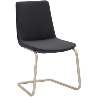 Mayer Sitzmöbel Freischwinger Stuhl Mikrofaser-Stoff; 53x54x87 cm (BxTxH); Sitz anthrazit, Gestell silber Mayer Sitzmöbel Freischwinger Stuhl Mikrofaser-Stoff; 53x54x87 cm (BxTxH); Sitz anthrazit, Gestell silber
