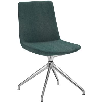 Mayer Sitzmöbel Freischwinger Stuhl Samt Stoff; 48x55x88 cm (BxTxH); Sitz petrol, Gestell edelstahl Mayer Sitzmöbel Freischwinger Stuhl Samt Stoff; 48x55x88 cm (BxTxH); Sitz petrol, Gestell edelstahl