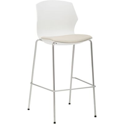 Mayer Sitzmöbel Kantinenhocker gepolstert (2 Stück); 52x57x110 cm (BxTxH); Sitz beige; 2 Stück / Pack Mayer Sitzmöbel Kantinenhocker gepolstert (2 Stück); 52x57x110 cm (BxTxH); Sitz beige; 2 Stück / Pack