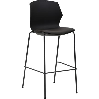 Mayer Sitzmöbel Kantinenhocker gepolstert (2 Stück); 52x57x110 cm (BxTxH); Sitz anthrazit, Gestell anthrazit; 2 Stück / Pack Mayer Sitzmöbel Kantinenhocker gepolstert (2 Stück); 52x57x110 cm (BxTxH); Sitz anthrazit, Gestell anthrazit; 2 Stück / Pack