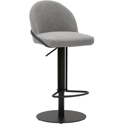 Mayer Sitzmöbel Barhocker höhenverstellbar schwarzes Gestell Stoff; 45x51x81 cm (BxTxH); Sitz hellgrau meliert, Gestell schwarz Mayer Sitzmöbel Barhocker höhenverstellbar schwarzes Gestell Stoff; 45x51x81 cm (BxTxH); Sitz hellgrau meliert, Gestell schwarz