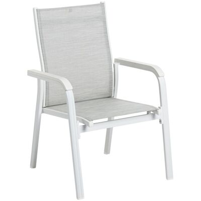 KETTLER Stapelsessel zerlegt BASIC PLUS; 65.5x69.5x99 cm (BxTxH); Sitz hellgrau, Gestell weiß KETTLER Stapelsessel zerlegt BASIC PLUS; 65.5x69.5x99 cm (BxTxH); Sitz hellgrau, Gestell weiß