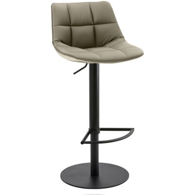 Mayer Sitzmöbel Barhocker höhenverstellbar Rautensteppung, Mikrofaser in Lederoptik; 48x49x79.5 cm (BxTxH); Sitz taupe, Gestell schwarz Mayer Sitzmöbel Barhocker höhenverstellbar Rautensteppung, Mikrofaser in Lederoptik; 48x49x79.5 cm (BxTxH); Sitz taupe, Gestell schwarz