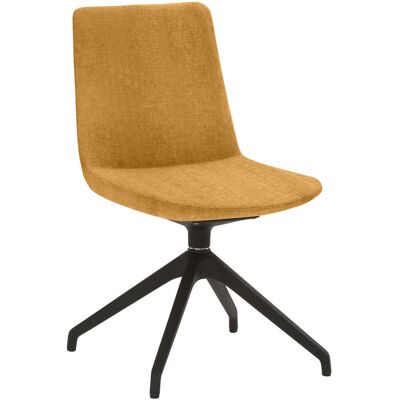 Mayer Sitzmöbel Freischwinger Stuhl Samt Stoff; 48x55x85 cm (BxTxH); Sitz senf, Gestell schwarz Mayer Sitzmöbel Freischwinger Stuhl Samt Stoff; 48x55x85 cm (BxTxH); Sitz senf, Gestell schwarz