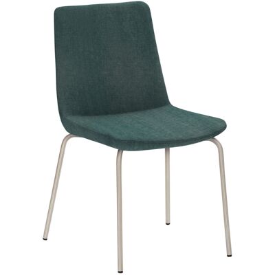 Mayer Sitzmöbel Freischwinger Stuhl Samt Stoff; 48x54x87 cm (BxTxH); Sitz petrol, Gestell edelstahl Mayer Sitzmöbel Freischwinger Stuhl Samt Stoff; 48x54x87 cm (BxTxH); Sitz petrol, Gestell edelstahl