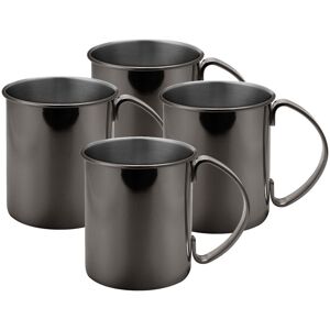 ECHTWERK Kupferbecher Edelstahl; 1000 ml, 12x12 cm (ØxH); schwarz; 4 Stück / Pack ECHTWERK Kupferbecher Edelstahl; 1000 ml, 12x12 cm (ØxH); schwarz; 4 Stück / Pack