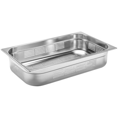 PULSIVA Edelstahl Gastronorm Behälter 1/1 - 14L, Standardgröße, Silber PULSIVA Edelstahl Gastronorm Behälter 1/1 - 14L, Standardgröße, Silber