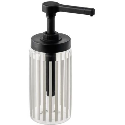 APS Dosierspender DISPENSA; 1 l, 10x10x10x22 cm (LxBxØxH); transparent/grau APS Dosierspender DISPENSA; 1 l, 10x10x10x22 cm (LxBxØxH); transparent/grau