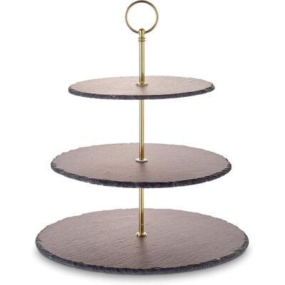 ECHTWERK Etagere runder Griff; 30x35x35 cm (BxHxT); gold; rund ECHTWERK Etagere runder Griff; 30x35x35 cm (BxHxT); gold; rund