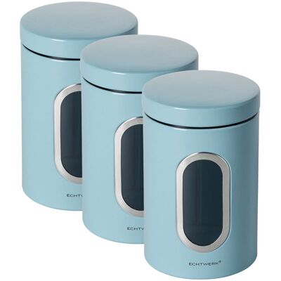 ECHTWERK Vorratsdosen; 1.4 l, 18x11x18 cm (LxBxH); hellblau; zylinderförmig ECHTWERK Vorratsdosen; 1.4 l, 18x11x18 cm (LxBxH); hellblau; zylinderförmig
