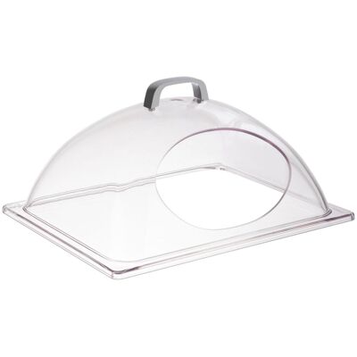APS GN Kuppelhaube 33 x 28 cm, H: 17 cm - 11022; 33.5x27.5x17 cm (LxBxH); transparent/edelstahl; rechteckig APS GN Kuppelhaube 33 x 28 cm, H: 17 cm - 11022; 33.5x27.5x17 cm (LxBxH); transparent/edelstahl; rechteckig