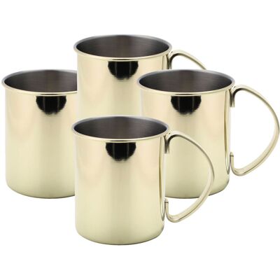 ECHTWERK Kupferbecher Edelstahl; 1000 ml, 12x12 cm (ØxH); gold; 4 Stück / Pack ECHTWERK Kupferbecher Edelstahl; 1000 ml, 12x12 cm (ØxH); gold; 4 Stück / Pack