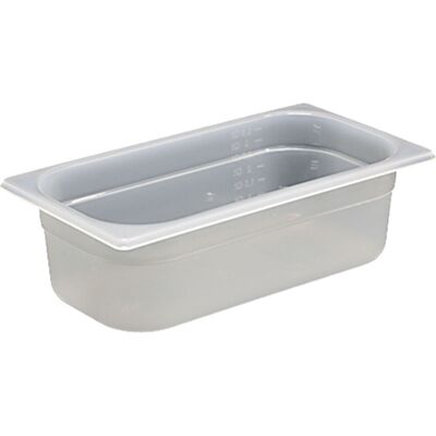 Stalgast Gastronormbehälter, Polypropylen, GN 1/3; GN 1/3, 5.7 l, 32.5x17.6x15 cm (LxBxT); transparent Stalgast Gastronormbehälter, Polypropylen, GN 1/3; GN 1/3, 5.7 l, 32.5x17.6x15 cm (LxBxT); transparent