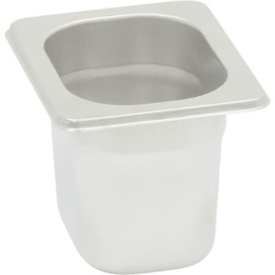 Stalgast Gastronormbehälter Serie Standard, 132x108 mm (100mm); GN 1/12, 0.5 l, 13.2x10.8x10 cm (LxBxT); silber Stalgast Gastronormbehälter Serie Standard, 132x108 mm (100mm); GN 1/12, 0.5 l, 13.2x10.8x10 cm (LxBxT); silber