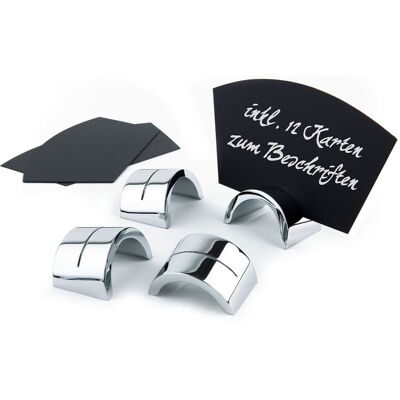 APS Kartenhalter-Set; 10x6x0.5 cm (LxBxH); schwarz/silber APS Kartenhalter-Set; 10x6x0.5 cm (LxBxH); schwarz/silber