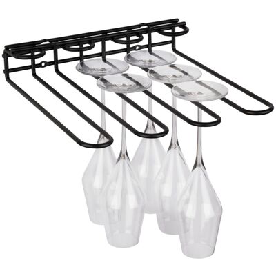 APS Wandglashalter - Für 12 Gläser, Schwarz, Modern APS Wandglashalter - Für 12 Gläser, Schwarz, Modern