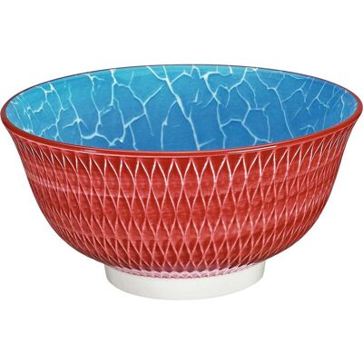 cilio Schüssel 'Rauten' aus Porzellan; 500 ml, 15.5x7 cm (ØxH); rot/blau cilio Schüssel 'Rauten' aus Porzellan; 500 ml, 15.5x7 cm (ØxH); rot/blau