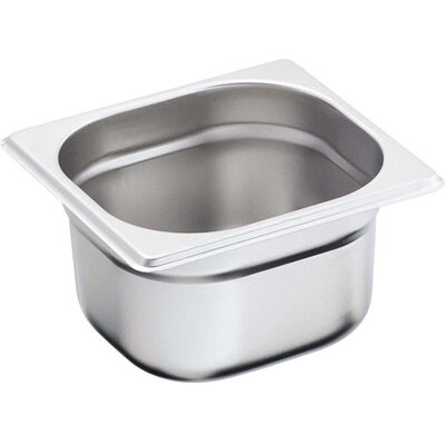 Stalgast Edelstahl Gastronormbehälter Serie BASIC; GN 1/6, 2.8 l, 17.6x16.2x20 cm (LxBxT); silber Stalgast Edelstahl Gastronormbehälter Serie BASIC; GN 1/6, 2.8 l, 17.6x16.2x20 cm (LxBxT); silber