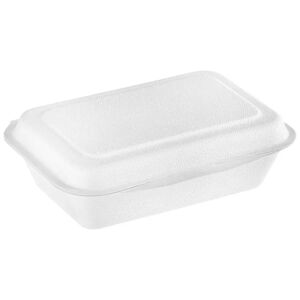 NATUREStar Zuckerrohr-Lunchbox Nature V rechteckig; 450ml, 17x12.5x4.9 cm (LxBxH); weiß; rechteckig; 50 Stück / Packung