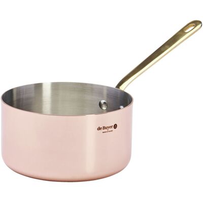 de Buyer Stielkasserolle mit Messinggriff; 16x8.5 cm (ØxH); rosé/gold; rund de Buyer Stielkasserolle mit Messinggriff; 16x8.5 cm (ØxH); rosé/gold; rund