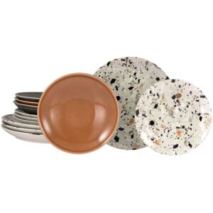 CreaTable Terrazzo Mix - Tellerset 12-tlg; mehrfarbig CreaTable Terrazzo Mix - Tellerset 12-tlg; mehrfarbig