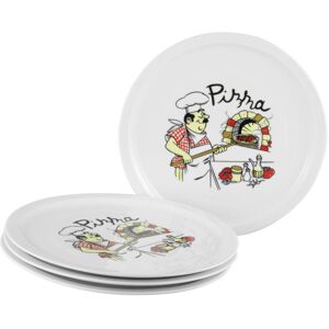 CreaTable Milano Pizzabäcker - Pizzateller 4-tlg; 30x30x30x2 cm (LxBxØxH); mehrfarbig; rund; 4 Stück / Pack CreaTable Milano Pizzabäcker - Pizzateller 4-tlg; 30x30x30x2 cm (LxBxØxH); mehrfarbig; rund; 4 Stück / Pack