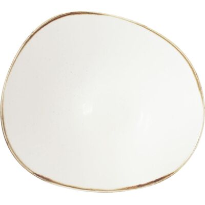 Churchill Bowl Schale Stonecast Barley White opalform; 800 ml, 25x6 cm (ØxH); weiß/braun; 12 Stück / Pack Churchill Bowl Schale Stonecast Barley White opalform; 800 ml, 25x6 cm (ØxH); weiß/braun; 12 Stück / Pack