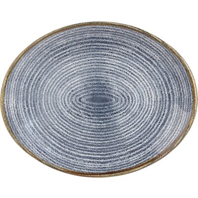 Churchill Platte Studio Prints Slate Blue oval; 31.7x25.5 cm (LxB); blau/braun; oval; 12 Stück / Pack Churchill Platte Studio Prints Slate Blue oval; 31.7x25.5 cm (LxB); blau/braun; oval; 12 Stück / Pack