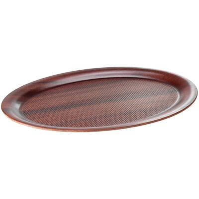 PULSIVA Serviertablett Tile oval; 26x20 cm (LxB); braun; oval PULSIVA Serviertablett Tile oval; 26x20 cm (LxB); braun; oval