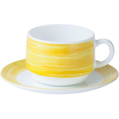 Arcoroc Kaffeetasse Brush; 190 ml, 7.7x5.8 cm (ØxH); gelb; rund; 12 Stück / Pack Arcoroc Kaffeetasse Brush; 190 ml, 7.7x5.8 cm (ØxH); gelb; rund; 12 Stück / Pack
