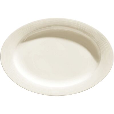 Vega Skyline Ovaler Teller - Bone China - 29x20cm - Modern Elegantes Geschirr Vega Skyline Ovaler Teller - Bone China - 29x20cm - Modern Elegantes Geschirr
