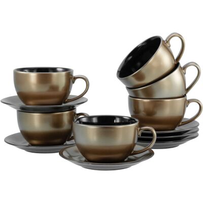 CREATABLE - Golden Days Schwarz Cappuccino Set - Schwarz - Cappuccino-Tassenset CREATABLE - Golden Days Schwarz Cappuccino Set - Schwarz - Cappuccino-Tassenset