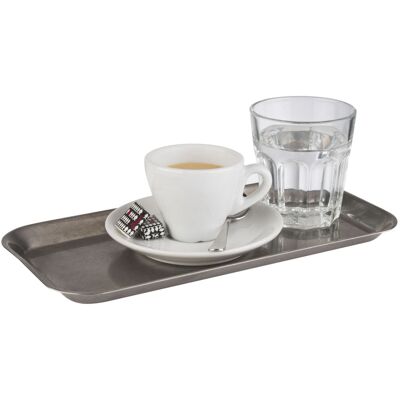 APS Tablett VINTAGE; 26x13.5x1.5 cm (LxBxH); edelstahl; rechteckig APS Tablett VINTAGE; 26x13.5x1.5 cm (LxBxH); edelstahl; rechteckig