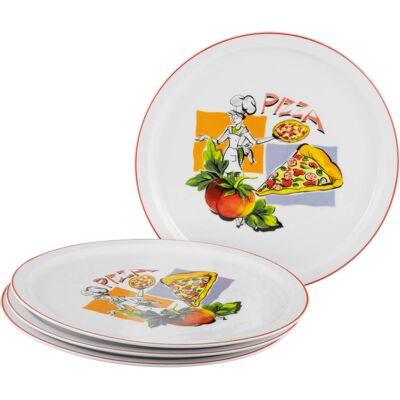 CreaTable Milano Sofia - Pizzateller 4-tlg; 30x30x30x2 cm (LxBxØxH); mehrfarbig; rund; 4 Stück / Pack CreaTable Milano Sofia - Pizzateller 4-tlg; 30x30x30x2 cm (LxBxØxH); mehrfarbig; rund; 4 Stück / Pack