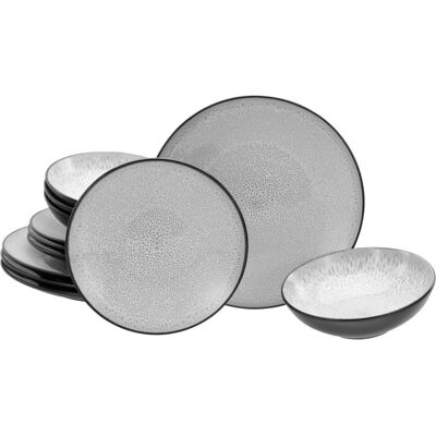 CreaTable Malmö Frost - Tellerset 12-tlg; grau CreaTable Malmö Frost - Tellerset 12-tlg; grau