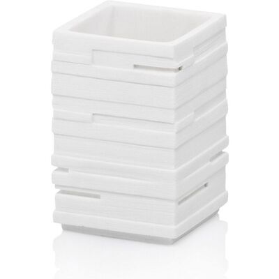 kela Becher Posidon Polyresin; 7x7x10.5 cm (LxBxH); weiß; rechteckig kela Becher Posidon Polyresin; 7x7x10.5 cm (LxBxH); weiß; rechteckig