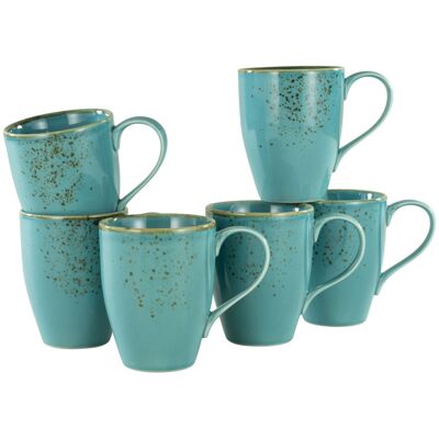 CreaTable Nature Collection - Kaffeebecher 6-tlg; 300 ml, 8.5x11 cm (ØxH); petrol; rund; 6 Stück / Pack CreaTable Nature Collection - Kaffeebecher 6-tlg; 300 ml, 8.5x11 cm (ØxH); petrol; rund; 6 Stück / Pack