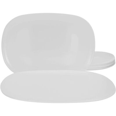 CreaTable Italien Party - Burgerteller 34 cm 6-tlg; 34x24x2.5 cm (LxBxH); weiß; 6 Stück / Pack CreaTable Italien Party - Burgerteller 34 cm 6-tlg; 34x24x2.5 cm (LxBxH); weiß; 6 Stück / Pack