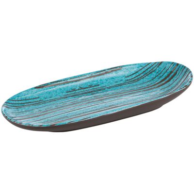 APS Cancun Teller - Blau/Braun - 13,5x28 cm APS Cancun Teller - Blau/Braun - 13,5x28 cm